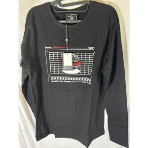 RawGear Men's Heavyweight Long Sleeve Logo‎ T-Shirt RG440, Black, Size L, NWT